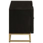 vidaXL Mueble de TV madera maciza de mango y hierro negro 110x30x40 cm vidaXL Mueble de TV madera maciza de mango y hierro negro 110x30x40 cm