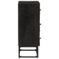 vidaXL Cómoda madera maciza de mango y hierro negro 55x30x76 cm