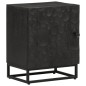 vidaXL Mesita de noche madera maciza mango y hierro negro 40x30x50 cm vidaXL Mesita de noche madera maciza mango y hierro negro 40x30x50 cm