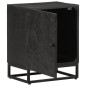 vidaXL Mesita de noche madera maciza mango y hierro negro 40x30x50 cm vidaXL Mesita de noche madera maciza mango y hierro negro 40x30x50 cm