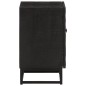 vidaXL Mesita de noche madera maciza mango y hierro negro 40x30x50 cm vidaXL Mesita de noche madera maciza mango y hierro negro 40x30x50 cm
