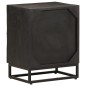vidaXL Mesita de noche madera maciza mango y hierro negro 40x30x50 cm vidaXL Mesita de noche madera maciza mango y hierro negro 40x30x50 cm