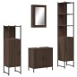vidaXL Set de muebles baño 4 pzas madera contrachapada roble marrón vidaXL Set de muebles baño 4 pzas madera contrachapada roble marrón