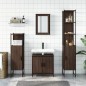 vidaXL Set de muebles baño 4 pzas madera contrachapada roble marrón vidaXL Set de muebles baño 4 pzas madera contrachapada roble marrón
