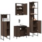 vidaXL Set de muebles baño 4 pzas madera contrachapada roble marrón vidaXL Set de muebles baño 4 pzas madera contrachapada roble marrón