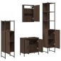 vidaXL Set de muebles baño 4 pzas madera contrachapada roble marrón vidaXL Set de muebles baño 4 pzas madera contrachapada roble marrón