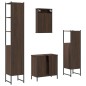 vidaXL Set de muebles baño 4 pzas madera contrachapada roble marrón vidaXL Set de muebles baño 4 pzas madera contrachapada roble marrón