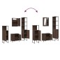 vidaXL Set de muebles baño 4 pzas madera contrachapada roble marrón vidaXL Set de muebles baño 4 pzas madera contrachapada roble marrón