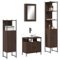 vidaXL Set de muebles baño 4 pzas madera contrachapada roble marrón vidaXL Set de muebles baño 4 pzas madera contrachapada roble marrón