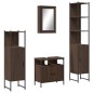 vidaXL Set de muebles baño 4 pzas madera contrachapada roble marrón vidaXL Set de muebles baño 4 pzas madera contrachapada roble marrón
