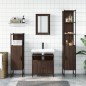vidaXL Set de muebles baño 4 pzas madera contrachapada roble marrón vidaXL Set de muebles baño 4 pzas madera contrachapada roble marrón