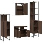 vidaXL Set de muebles baño 4 pzas madera contrachapada roble marrón vidaXL Set de muebles baño 4 pzas madera contrachapada roble marrón