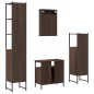 vidaXL Set de muebles baño 4 pzas madera contrachapada roble marrón vidaXL Set de muebles baño 4 pzas madera contrachapada roble marrón