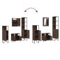 vidaXL Set de muebles baño 4 pzas madera contrachapada roble marrón vidaXL Set de muebles baño 4 pzas madera contrachapada roble marrón