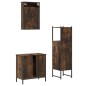 vidaXL Set de muebles baño 3 pzas madera contrachapada roble ahumado vidaXL Set de muebles baño 3 pzas madera contrachapada roble ahumado