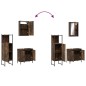 vidaXL Set de muebles baño 3 pzas madera contrachapada roble ahumado vidaXL Set de muebles baño 3 pzas madera contrachapada roble ahumado