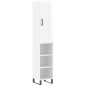 vidaXL Aparador alto madera contrachapada blanco brillo 34,5x34x180 cm vidaXL Aparador alto madera contrachapada blanco brillo 34,5x34x180 cm
