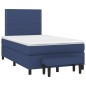 vidaXL Cama box spring con colchón tela azul 120x190 cm vidaXL Cama box spring con colchón tela azul 120x190 cm