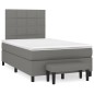 vidaXL Cama box spring con colchón tela gris oscuro 120x190 cm vidaXL Cama box spring con colchón tela gris oscuro 120x190 cm