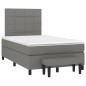 vidaXL Cama box spring con colchón tela gris oscuro 120x190 cm vidaXL Cama box spring con colchón tela gris oscuro 120x190 cm