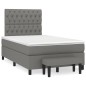vidaXL Cama box spring con colchón tela gris oscuro 120x190 cm vidaXL Cama box spring con colchón tela gris oscuro 120x190 cm