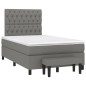 vidaXL Cama box spring con colchón tela gris oscuro 120x190 cm vidaXL Cama box spring con colchón tela gris oscuro 120x190 cm
