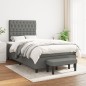 vidaXL Cama box spring con colchón tela gris oscuro 120x190 cm vidaXL Cama box spring con colchón tela gris oscuro 120x190 cm
