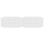vidaXL Cabecero de cama acolchado cuero sintético blanco 200 cm vidaXL Cabecero de cama acolchado cuero sintético blanco 200 cm