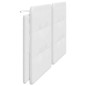 vidaXL Cabecero de cama acolchado cuero sintético blanco 200 cm vidaXL Cabecero de cama acolchado cuero sintético blanco 200 cm