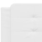 vidaXL Cabecero de cama acolchado cuero sintético blanco 200 cm vidaXL Cabecero de cama acolchado cuero sintético blanco 200 cm