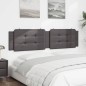vidaXL Cabecero de cama acolchado cuero sintético gris 200 cm vidaXL Cabecero de cama acolchado cuero sintético gris 200 cm