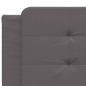 vidaXL Cabecero de cama acolchado cuero sintético gris 200 cm vidaXL Cabecero de cama acolchado cuero sintético gris 200 cm