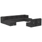 vidaXL Set de muebles de jardín 10 pzas cojines ratán sintético negro vidaXL Set de muebles de jardín 10 pzas cojines ratán sintético negro