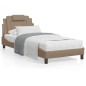 vidaXL Cama con colchón cuero sintético capuchino 90x200 cm vidaXL Cama con colchón cuero sintético capuchino 90x200 cm