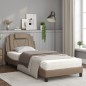 vidaXL Cama con colchón cuero sintético capuchino 90x200 cm vidaXL Cama con colchón cuero sintético capuchino 90x200 cm