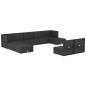 vidaXL Set de muebles de jardín 10 pzas cojines ratán sintético negro vidaXL Set de muebles de jardín 10 pzas cojines ratán sintético negro