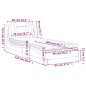 vidaXL Cama con colchón cuero sintético capuchino 90x200 cm vidaXL Cama con colchón cuero sintético capuchino 90x200 cm