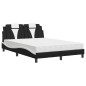 vidaXL Cama con colchón cuero sintético negro y blanco 120x200 cm vidaXL Cama con colchón cuero sintético negro y blanco 120x200 cm