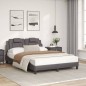 vidaXL Cama con colchón cuero sintético gris 120x200 cm vidaXL Cama con colchón cuero sintético gris 120x200 cm
