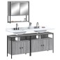 vidaXL Set de muebles de baño 3 pzas madera contrachapada gris sonoma vidaXL Set de muebles de baño 3 pzas madera contrachapada gris sonoma