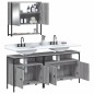 vidaXL Set de muebles de baño 3 pzas madera contrachapada gris sonoma vidaXL Set de muebles de baño 3 pzas madera contrachapada gris sonoma