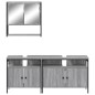 vidaXL Set de muebles de baño 3 pzas madera contrachapada gris sonoma vidaXL Set de muebles de baño 3 pzas madera contrachapada gris sonoma
