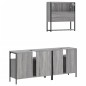 vidaXL Set de muebles de baño 3 pzas madera contrachapada gris sonoma vidaXL Set de muebles de baño 3 pzas madera contrachapada gris sonoma