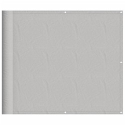 vidaXL Pantalla de balcón 100% poliéster Oxford gris claro 90x500 cm