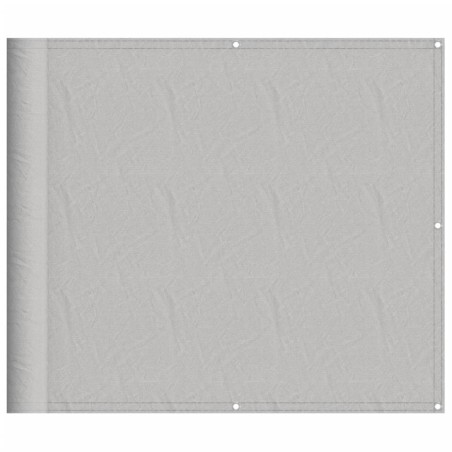 vidaXL Pantalla de balcón 100% poliéster Oxford gris claro 90x500 cm