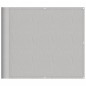 vidaXL Pantalla de balcón 100% poliéster Oxford gris claro 90x500 cm