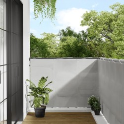 vidaXL Pantalla de balcón 100% poliéster Oxford gris claro 120x500 cm