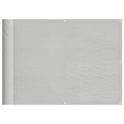 vidaXL Pantalla de balcón 100% poliéster Oxford gris claro 75x300 cm