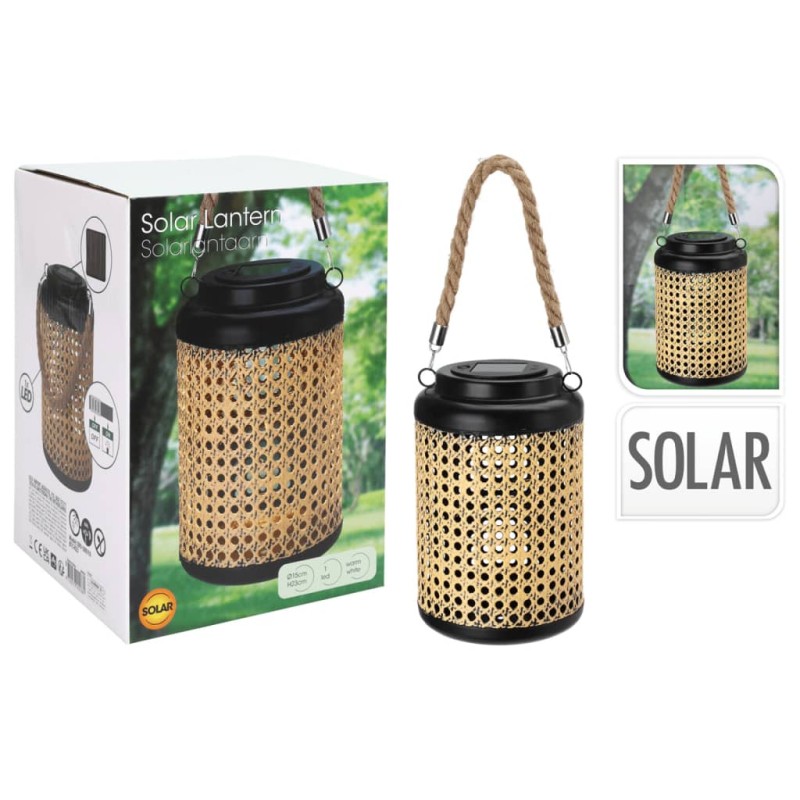 ProGarden Farol solar LED con asa 15x23 cm ProGarden Farol solar LED con asa 15x23 cm