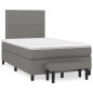vidaXL Cama box spring con colchón tela gris oscuro 120x190 cm vidaXL Cama box spring con colchón tela gris oscuro 120x190 cm